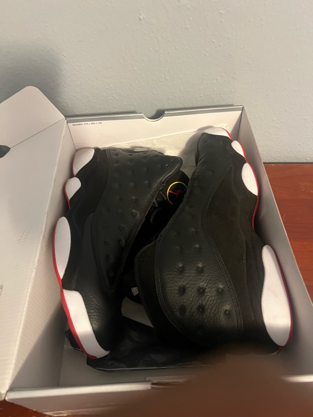 Jordan Men's Black and Red Retro Basketball Shoes Air Jordan 13 Playoffs 2023